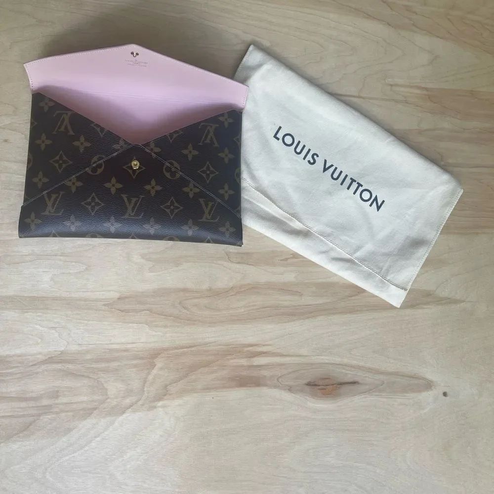 Louis Vuitton Pink and Brown Clutch